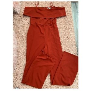 Pantsuit romper, orangish color